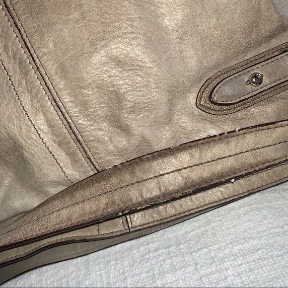 SOLD - COACH Collette Elevated Leather Hobo Bag in Grey - Picture 4 of 8